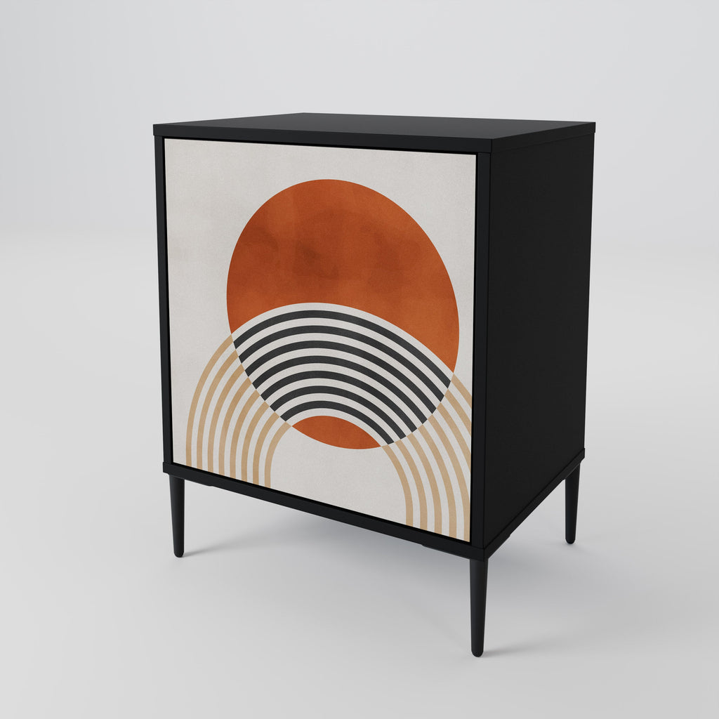 SPACE AROUND 1-Door Sideboard in Black Finish