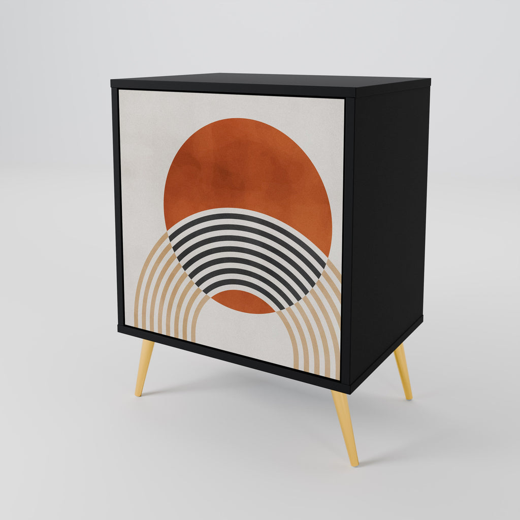 SPACE AROUND 1-Door Sideboard in Black Finish