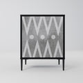 SHARP EDGES 1-Door Sideboard in Black Finish