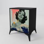 KANAGAWA BEAUTY 1-Door Sideboard in Black Finish