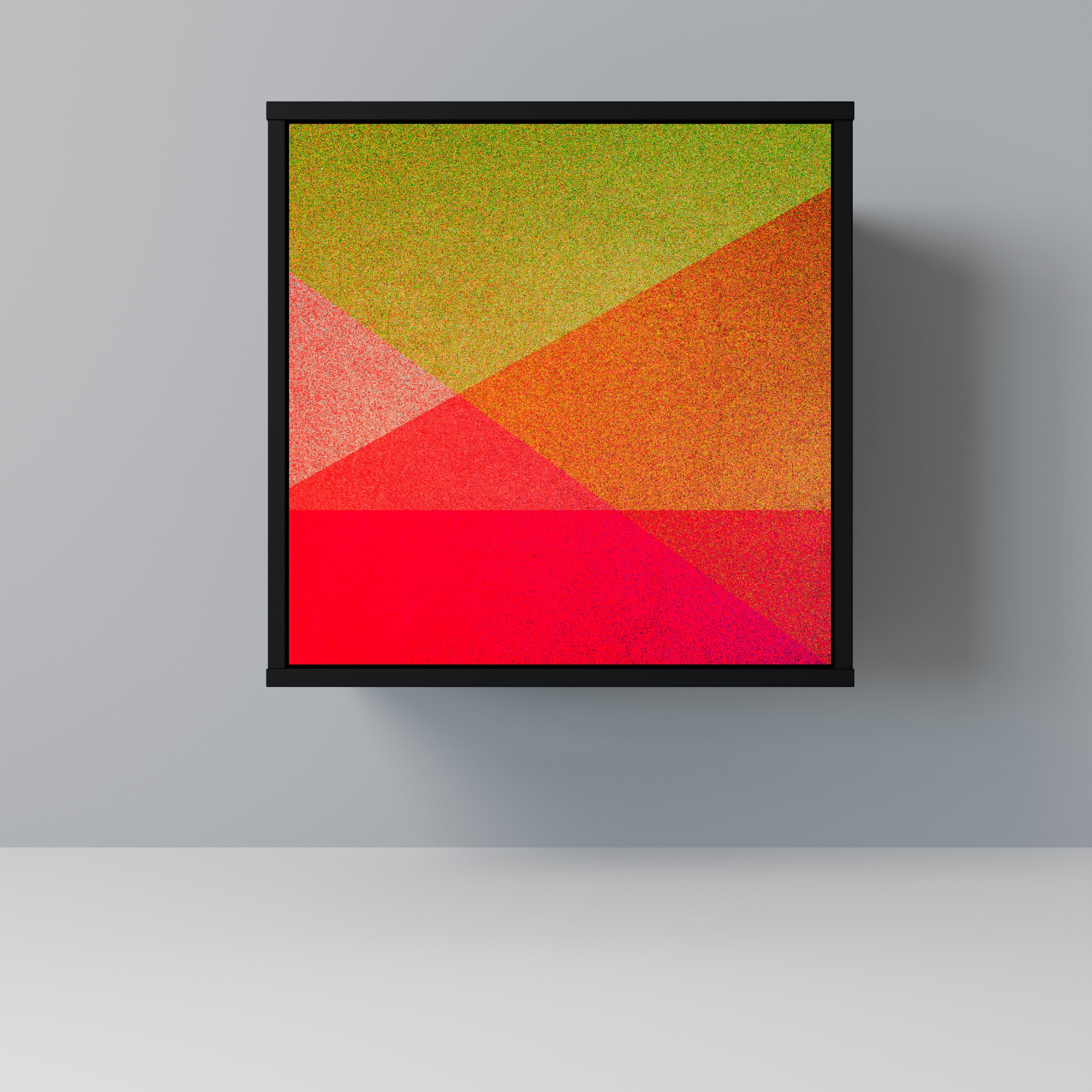 VIVID GEOMETRY Aparador de 1 Porta em Acabamento Preto