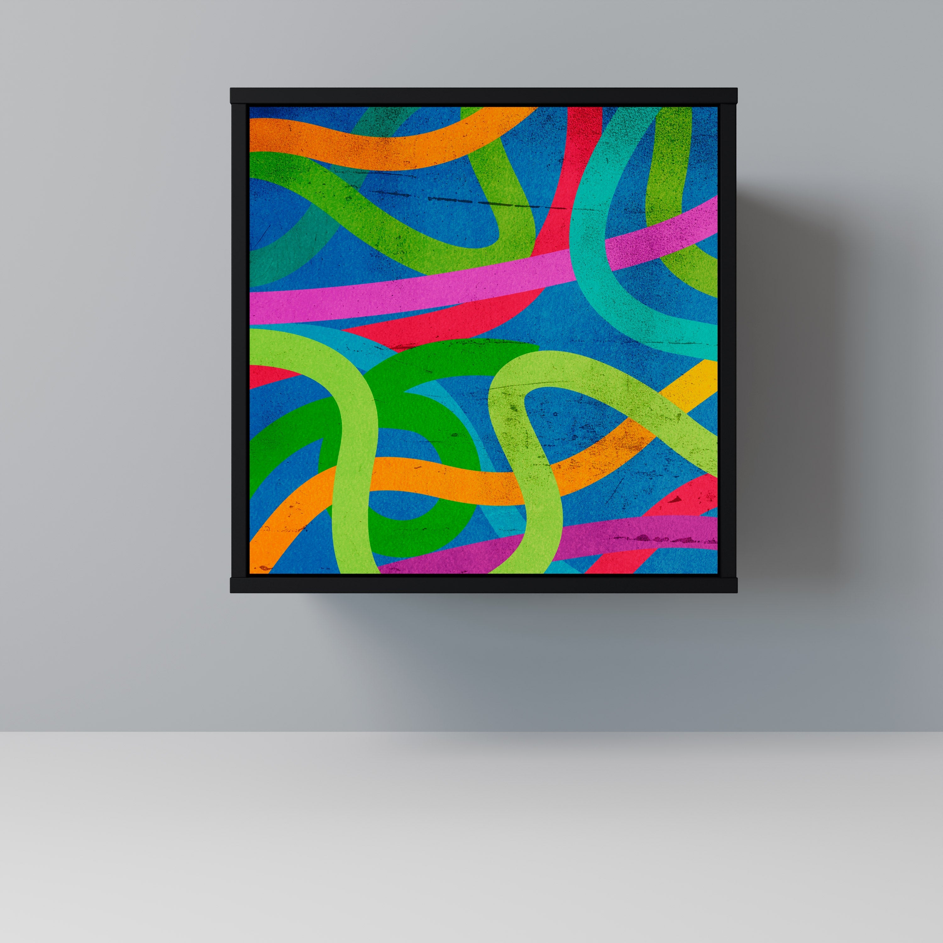 STREAMER TANGLE Aparador de 1 Porta em Acabamento Preto