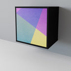 BRIGHT GEOMETRY 1-Door Sideboard in Black Finish