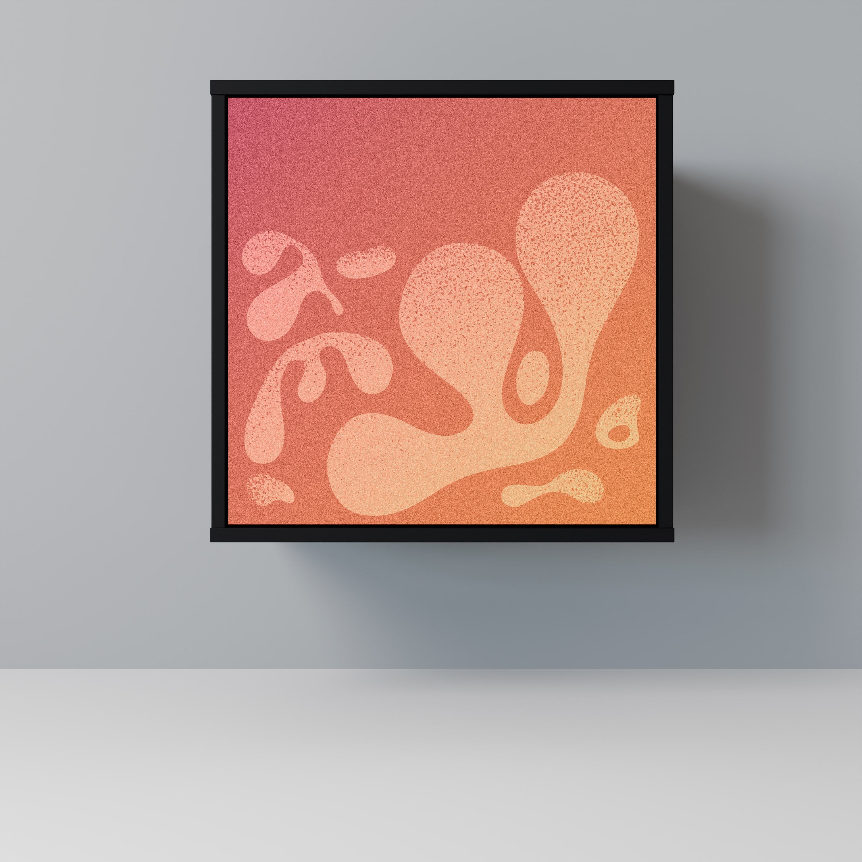 IRREGULAR PINK Aparador de 1 Porta em Acabamento Preto