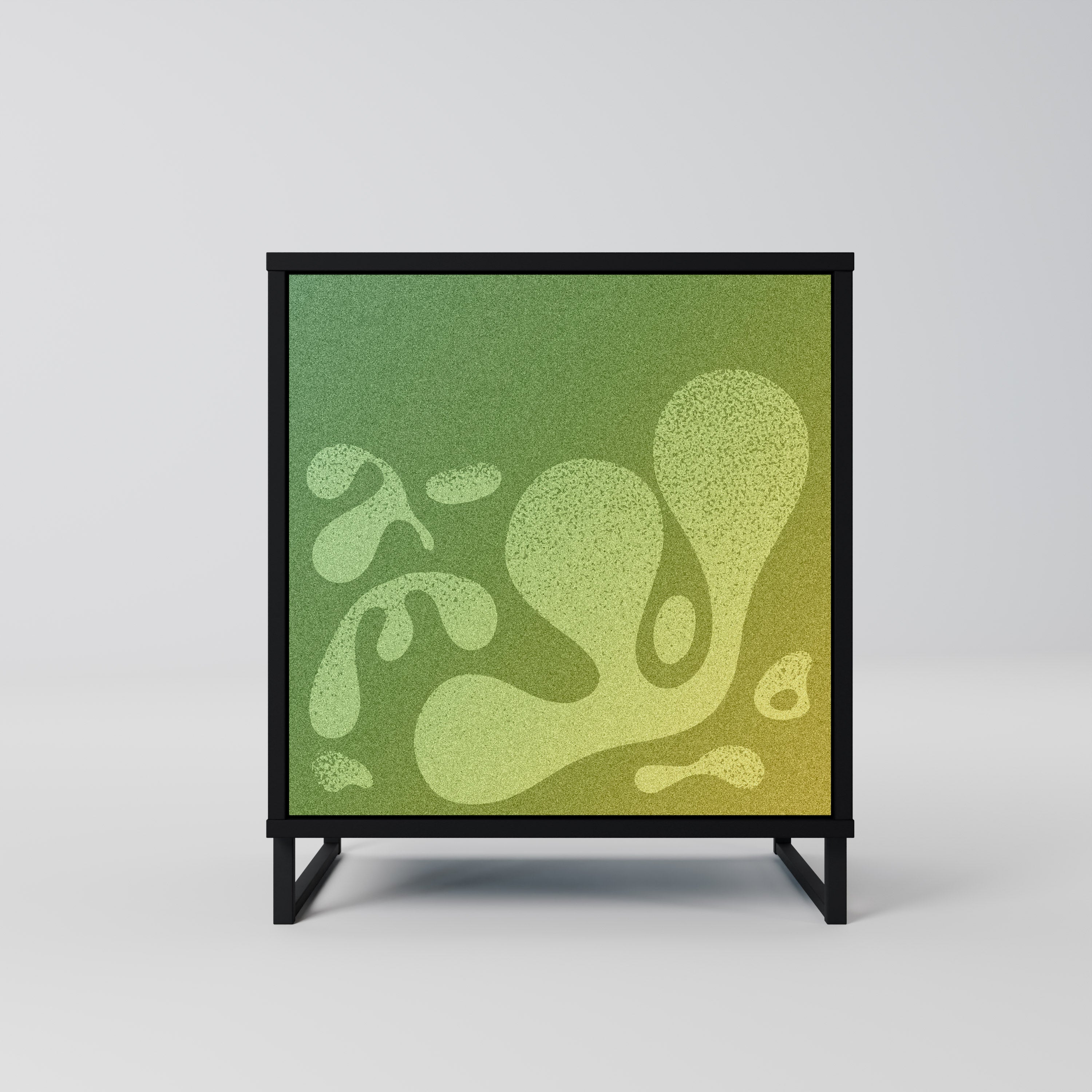 IRREGULAR BLUE Aparador de 1 Porta em Acabamento Preto