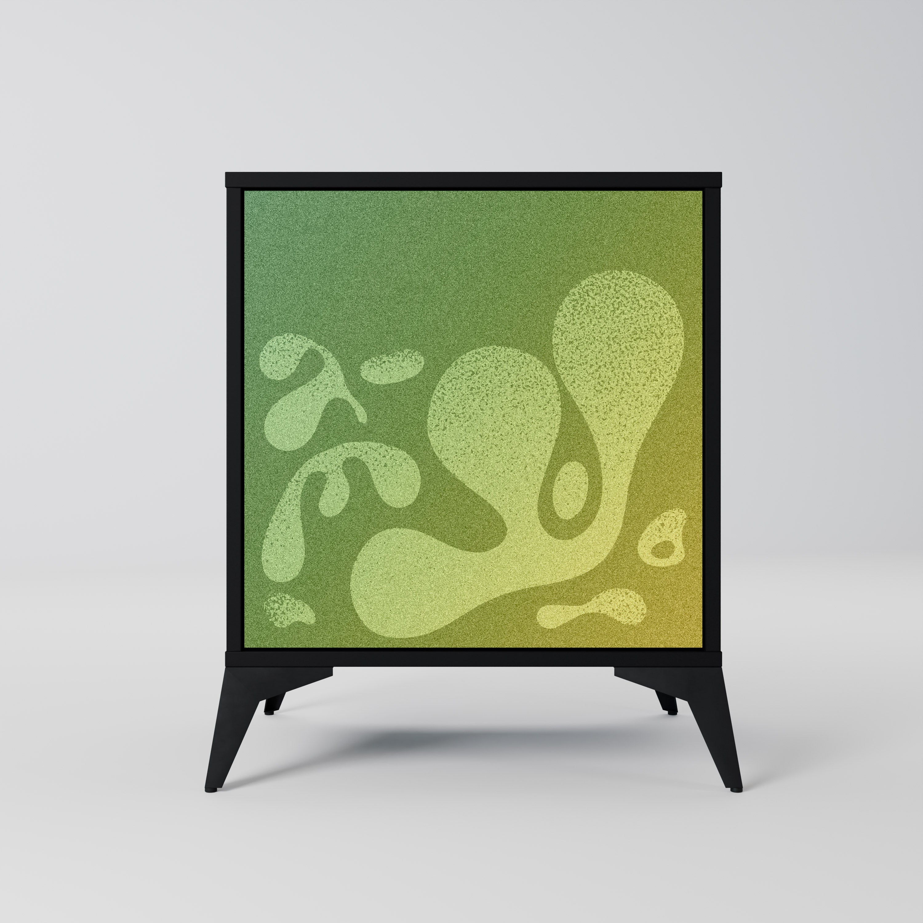 IRREGULAR BLUE Aparador de 1 Porta em Acabamento Preto