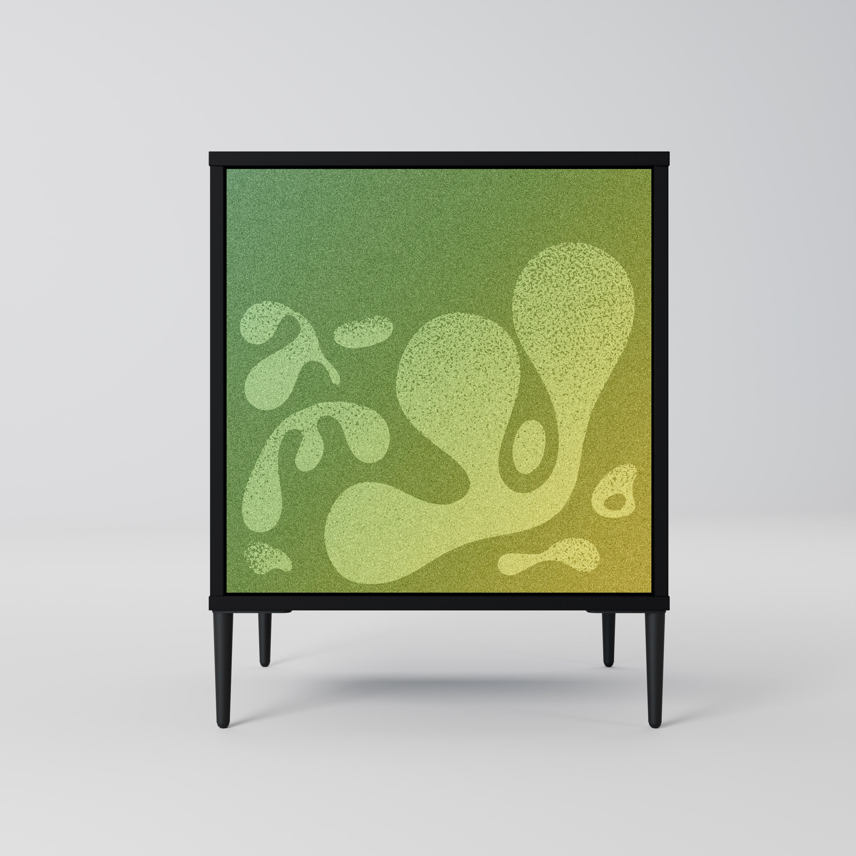 IRREGULAR BLUE Aparador de 1 Porta em Acabamento Preto