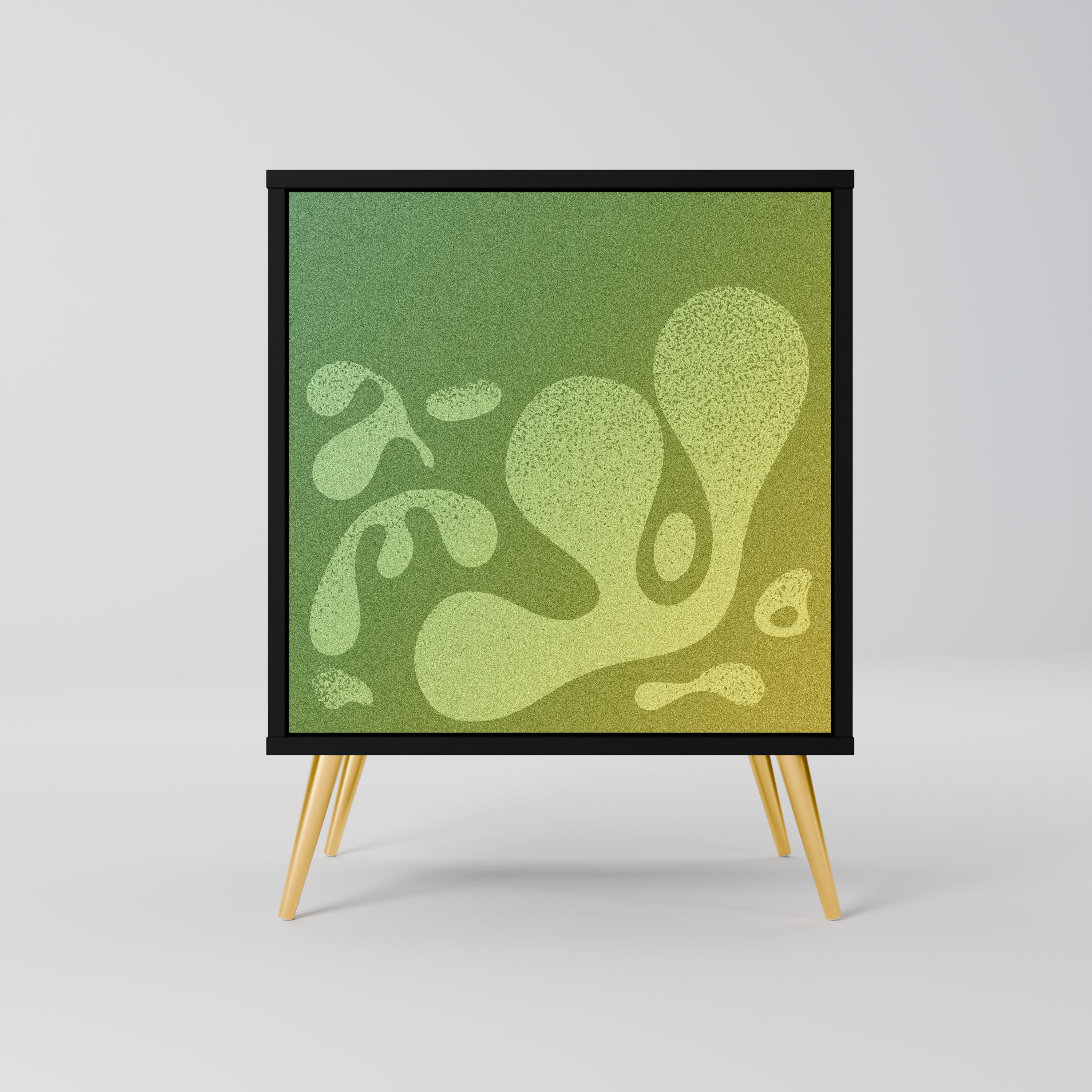 IRREGULAR BLUE Aparador de 1 Porta em Acabamento Preto