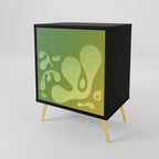 IRREGULAR BLUE 1-Door Sideboard in Black Finish