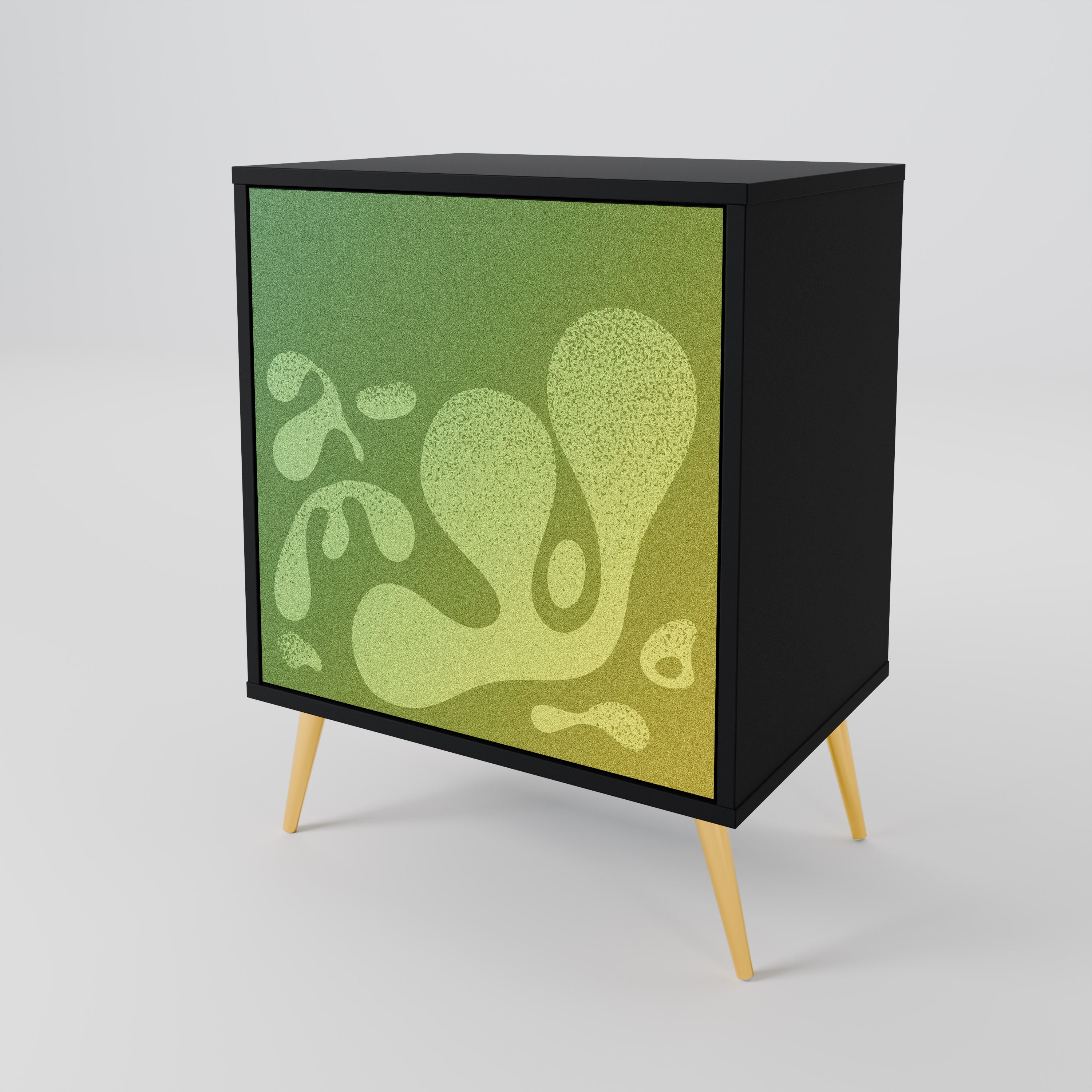 IRREGULAR BLUE Aparador de 1 Porta em Acabamento Preto