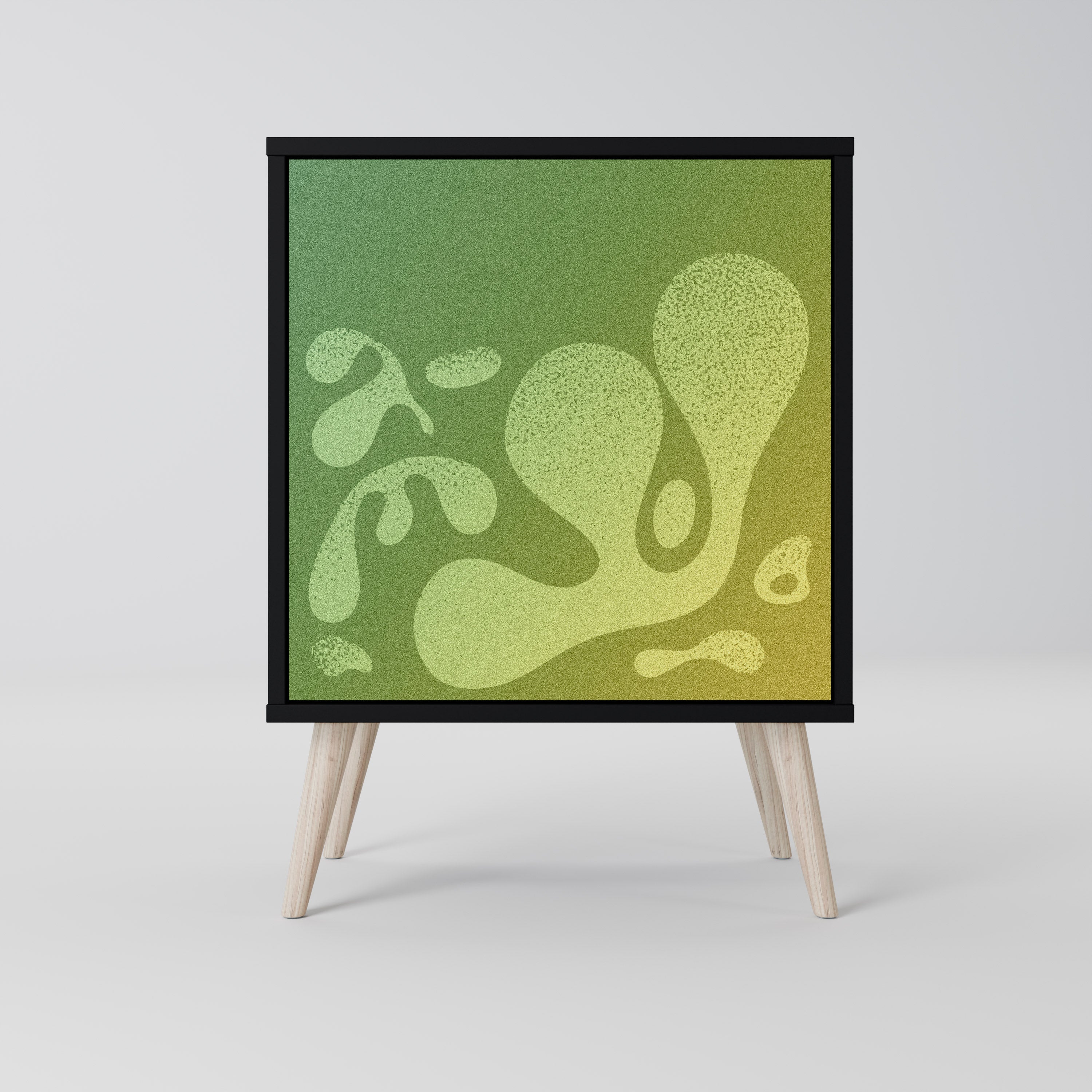 IRREGULAR BLUE Aparador de 1 Porta em Acabamento Preto