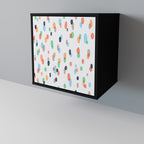 ENERGETIC SPOTS 1-Door Sideboard in Black Finish