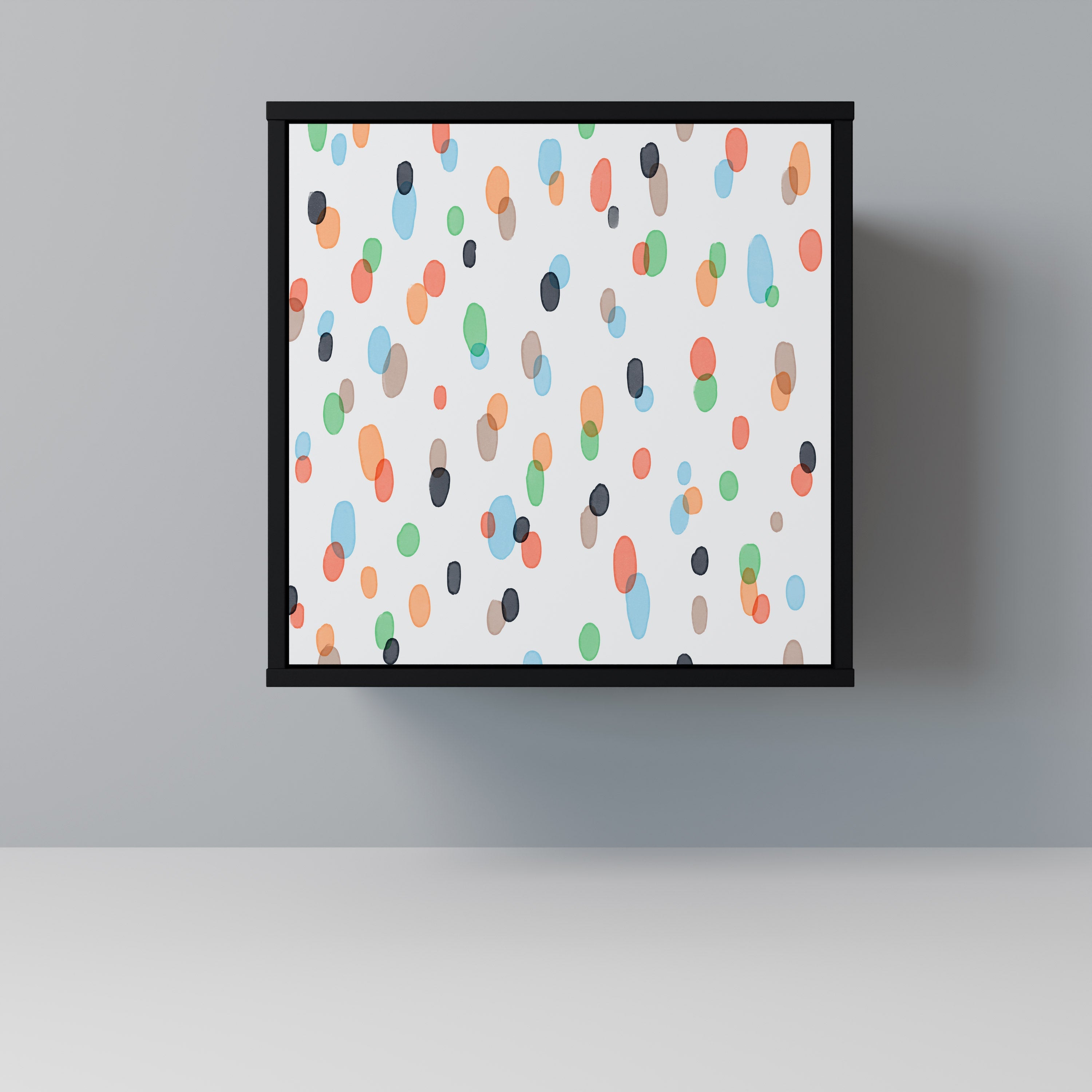 ENERGETIC SPOTS Aparador de 1 Porta em Acabamento Preto