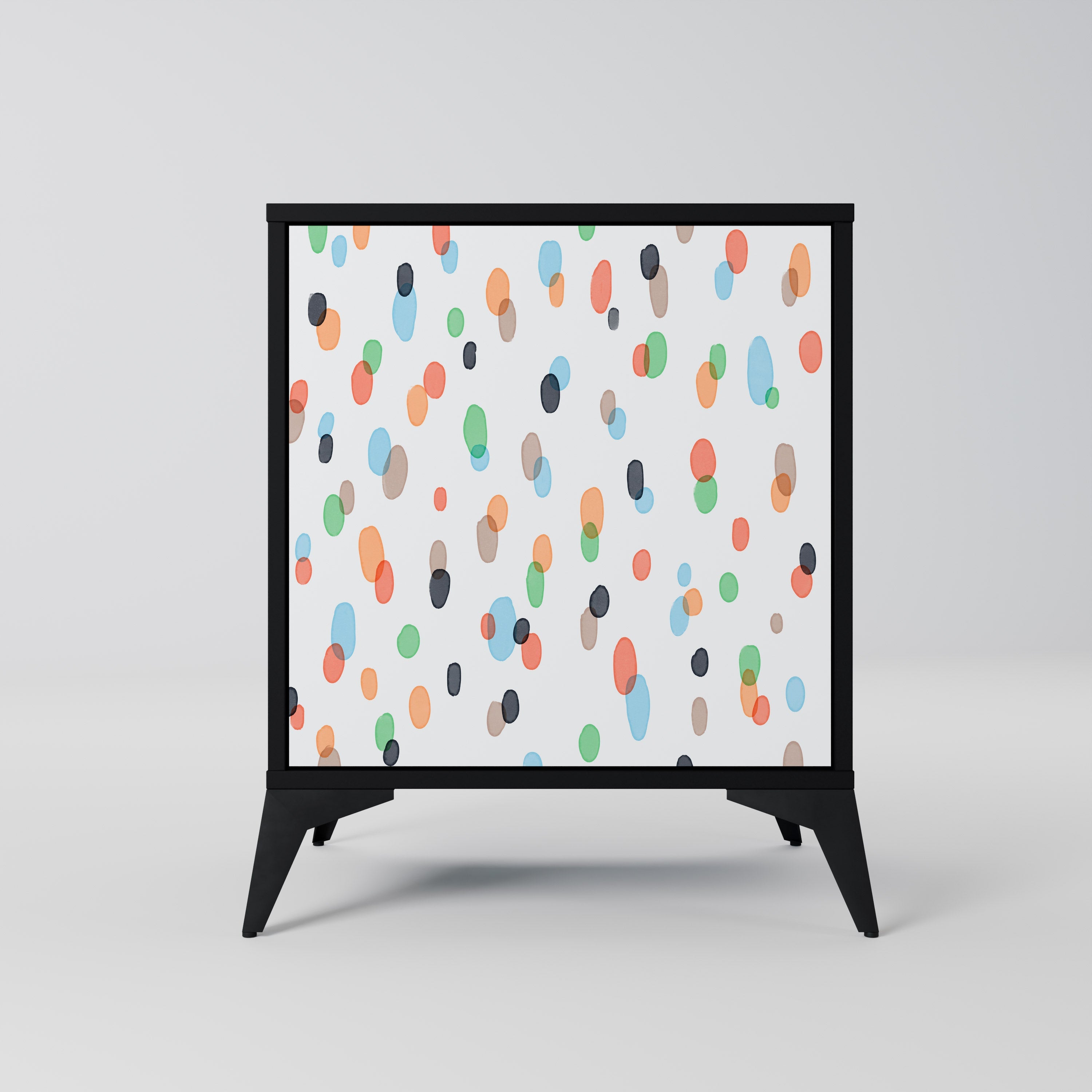 ENERGETIC SPOTS Aparador de 1 Porta em Acabamento Preto