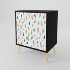 ENERGETIC SPOTS 1-Door Sideboard in Black Finish