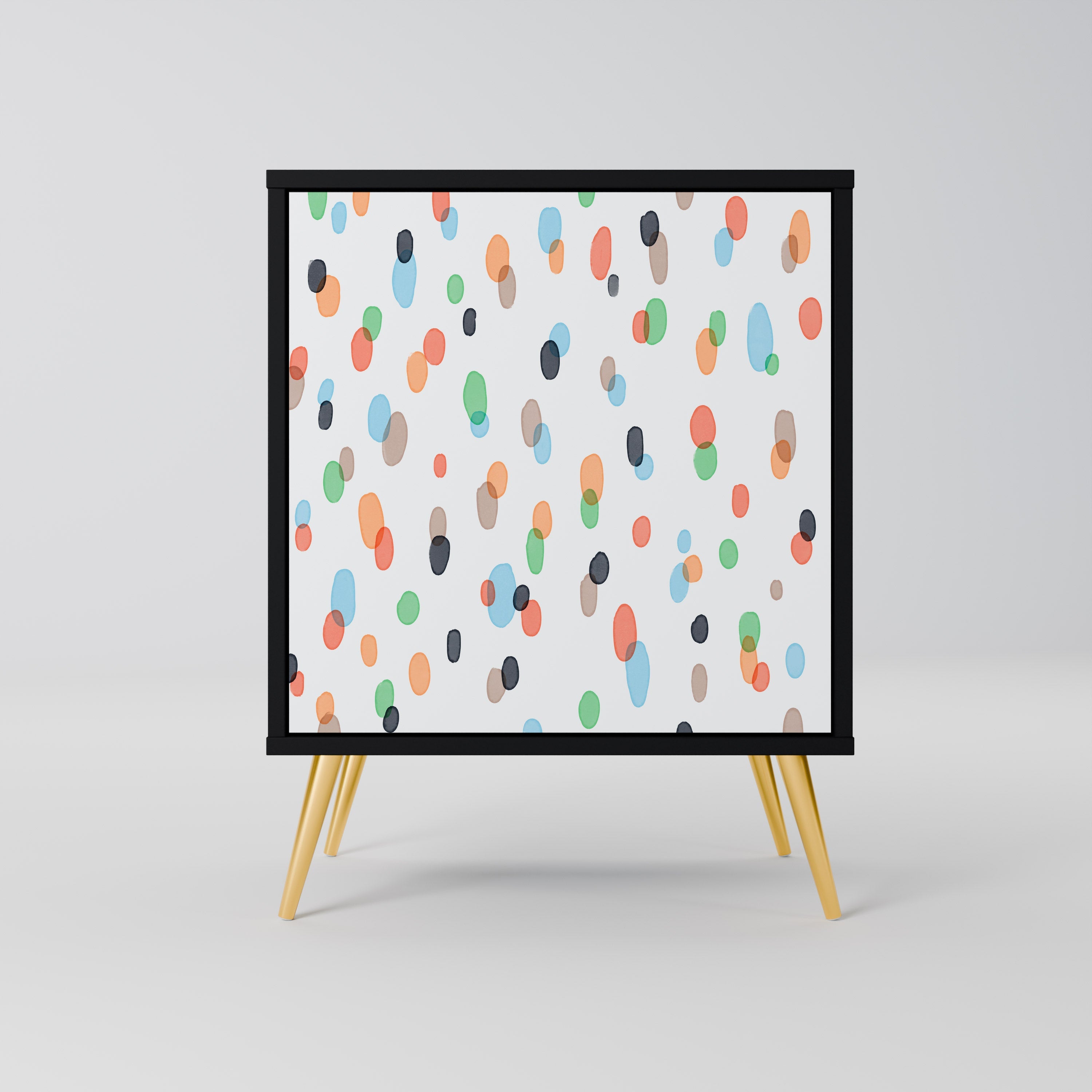 ENERGETIC SPOTS Aparador de 1 Porta em Acabamento Preto