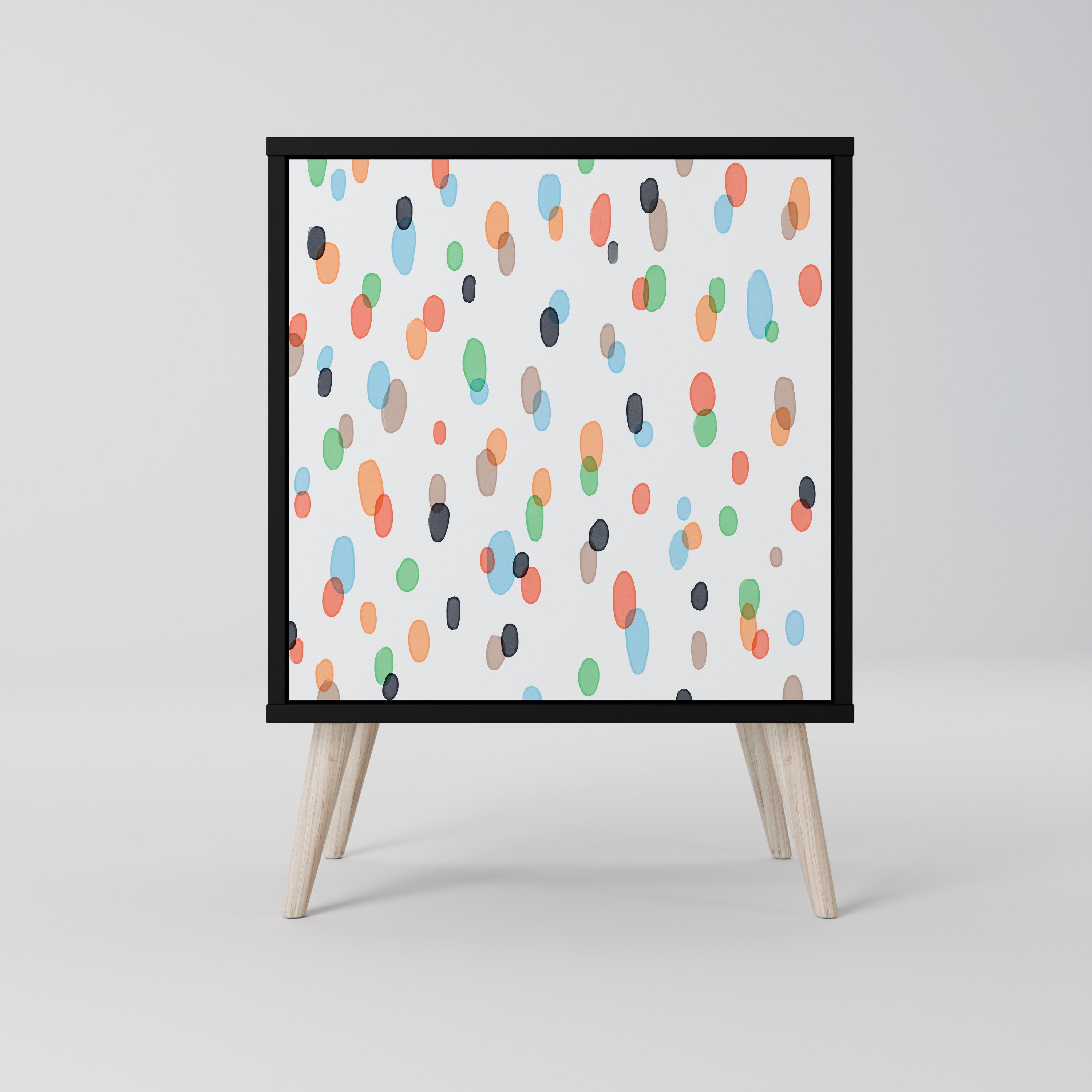 ENERGETIC SPOTS Aparador de 1 Porta em Acabamento Preto