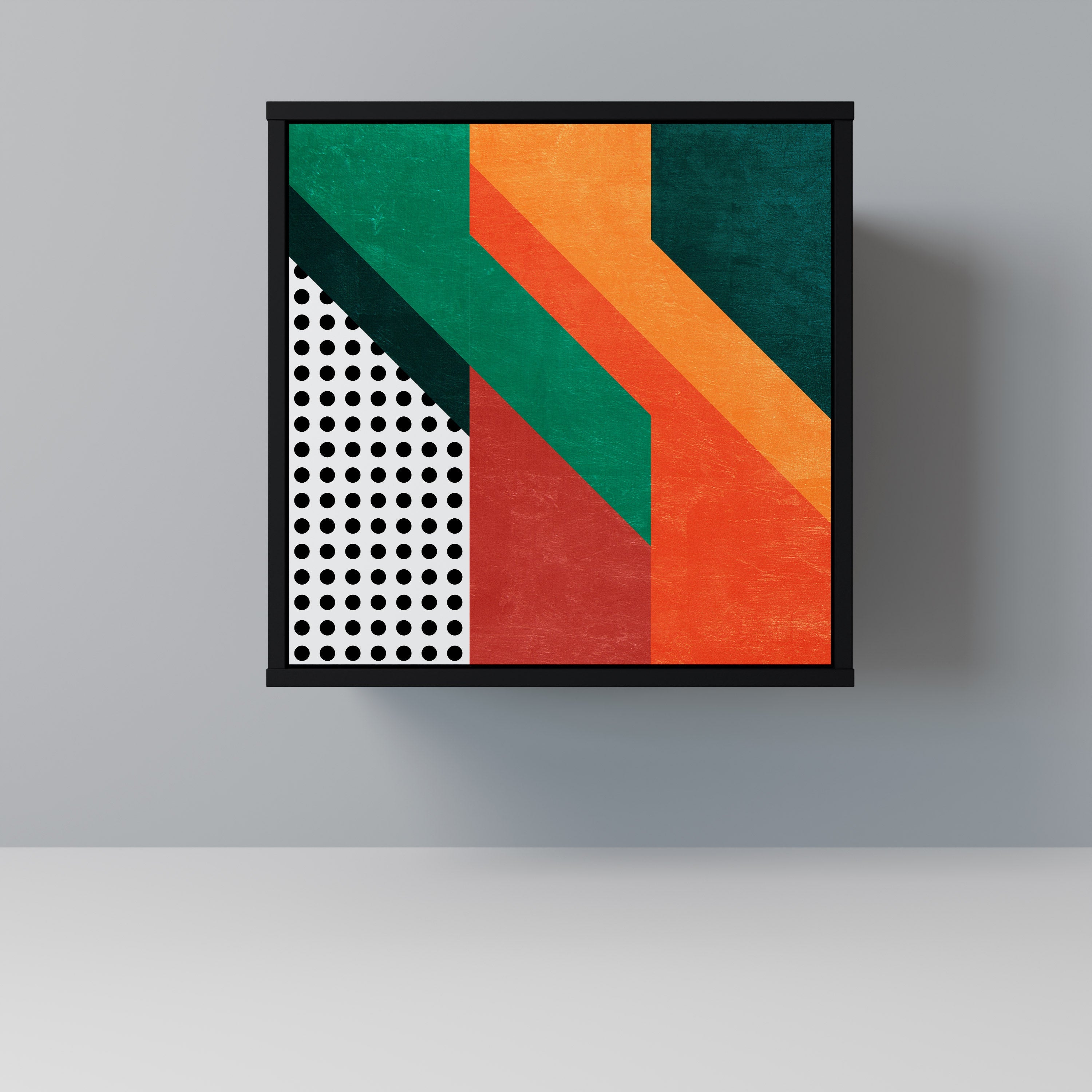 MAKESHIFT ARTISTRY Aparador de 1 Porta em Acabamento Preto