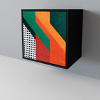 MAKESHIFT ARTISTRY Aparador de 1 Porta em Acabamento Preto