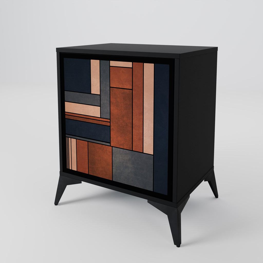 INTREPID FORMATION Aparador de 1 Porta em Acabamento Preto