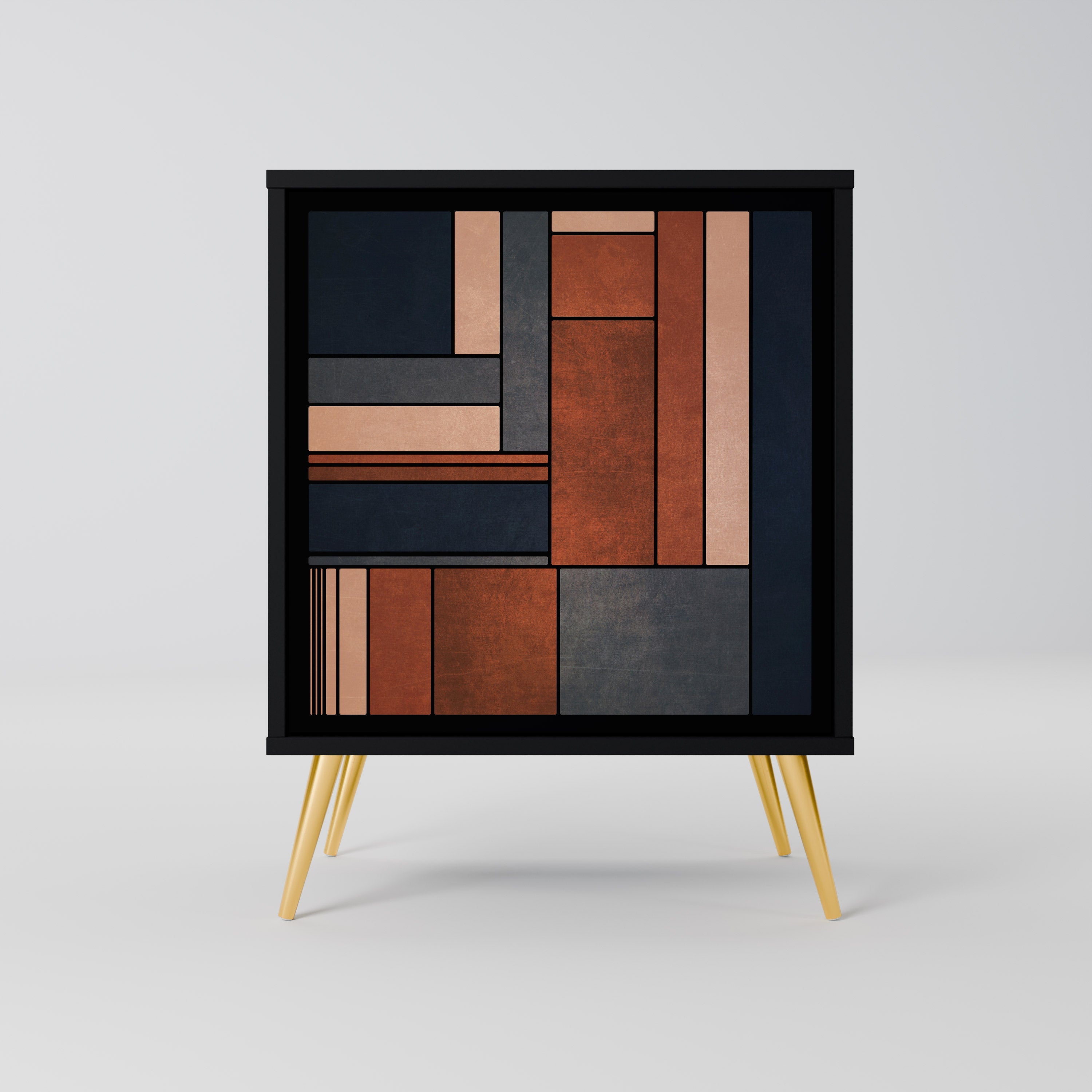 INTREPID FORMATION Aparador de 1 Porta em Acabamento Preto