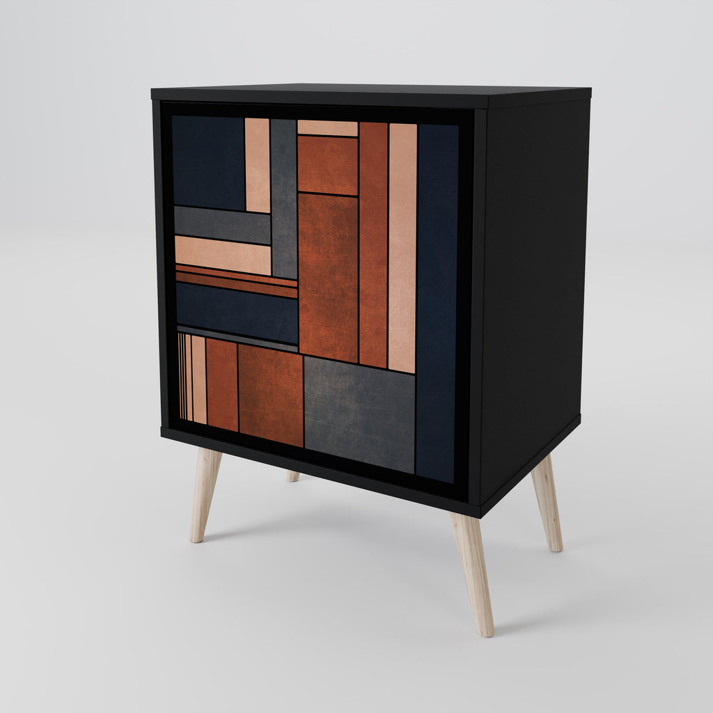 INTREPID FORMATION Aparador de 1 Porta em Acabamento Preto