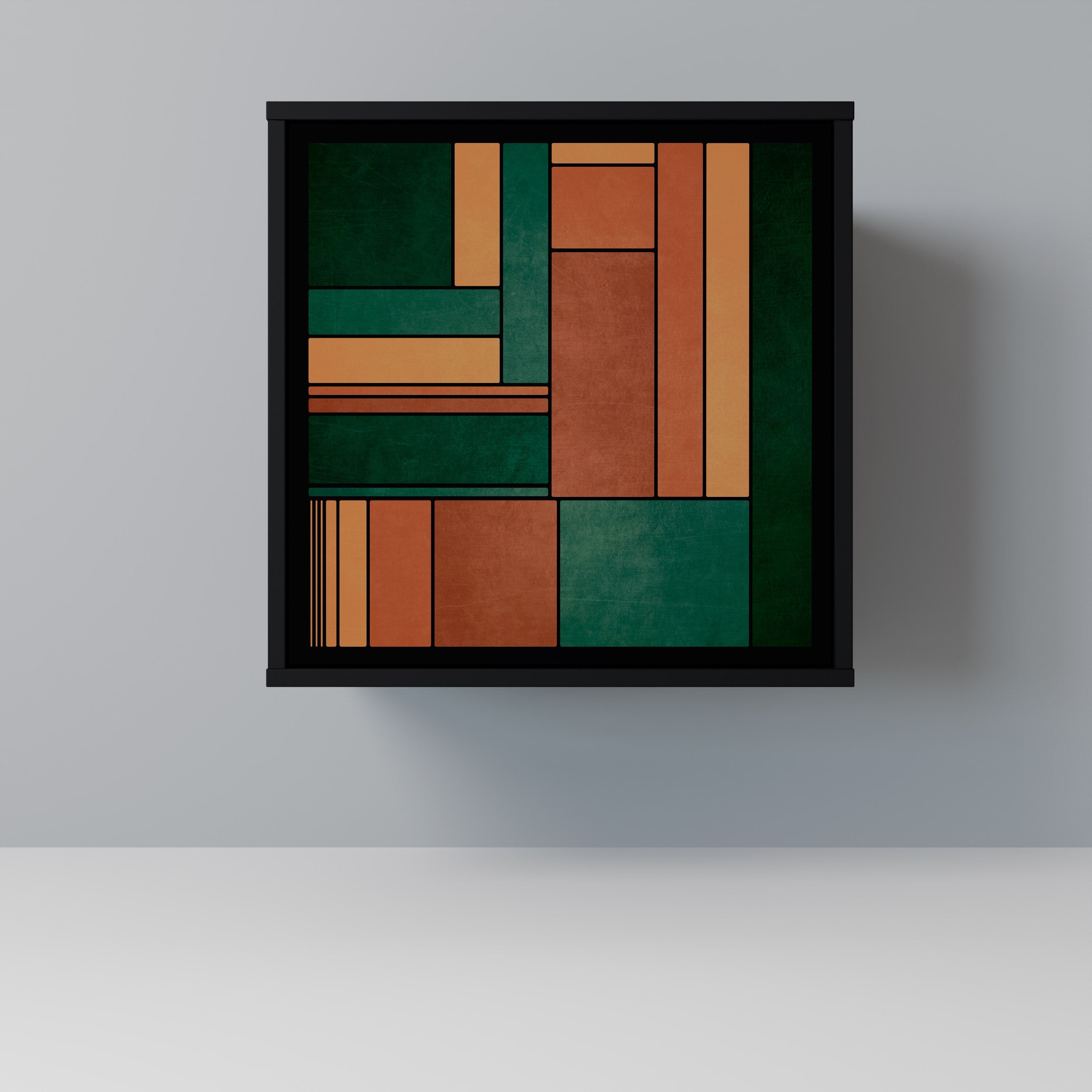 EARTHY FIGURES Aparador de 1 Porta em Acabamento Preto