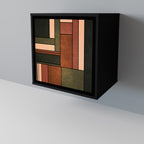 FIGURES OF NATURE Aparador de 1 Porta em Acabamento Preto