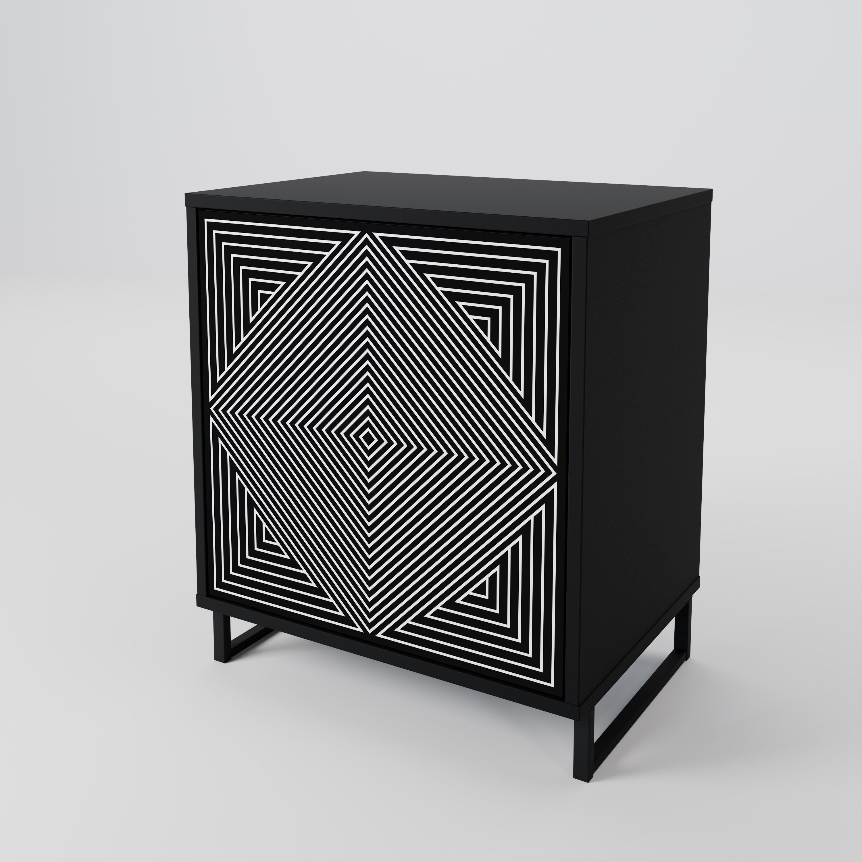 POLYGON ILLUSION 1-Door Sideboard