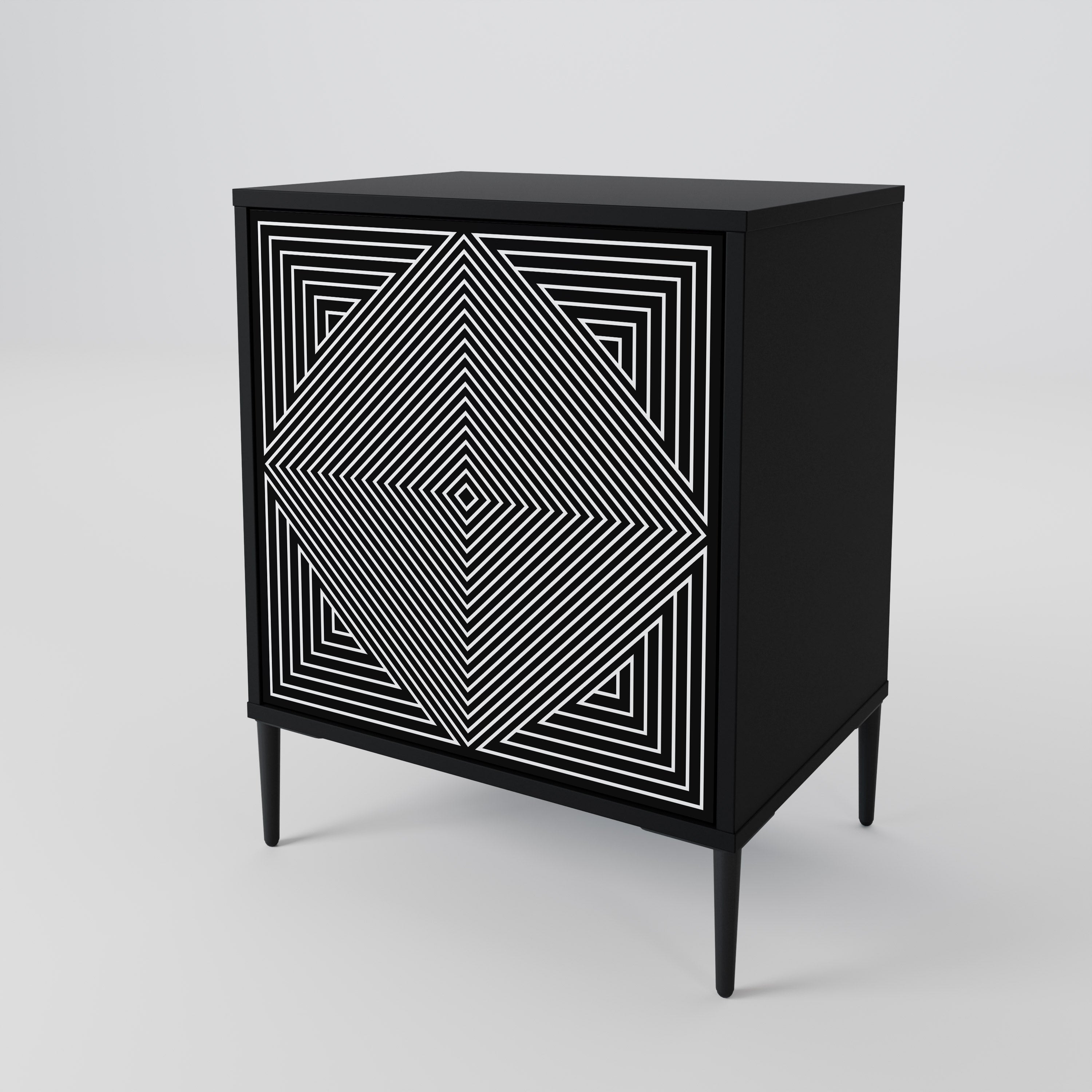 POLYGON ILLUSION 1-Door Sideboard