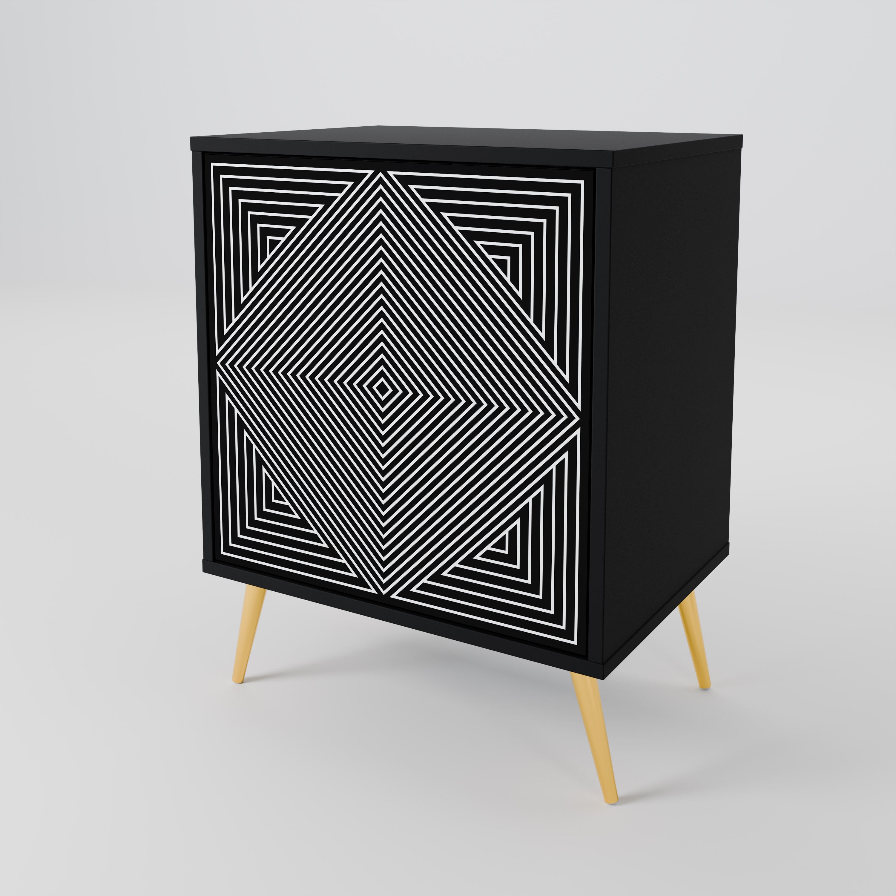 POLYGON ILLUSION 1-Door Sideboard