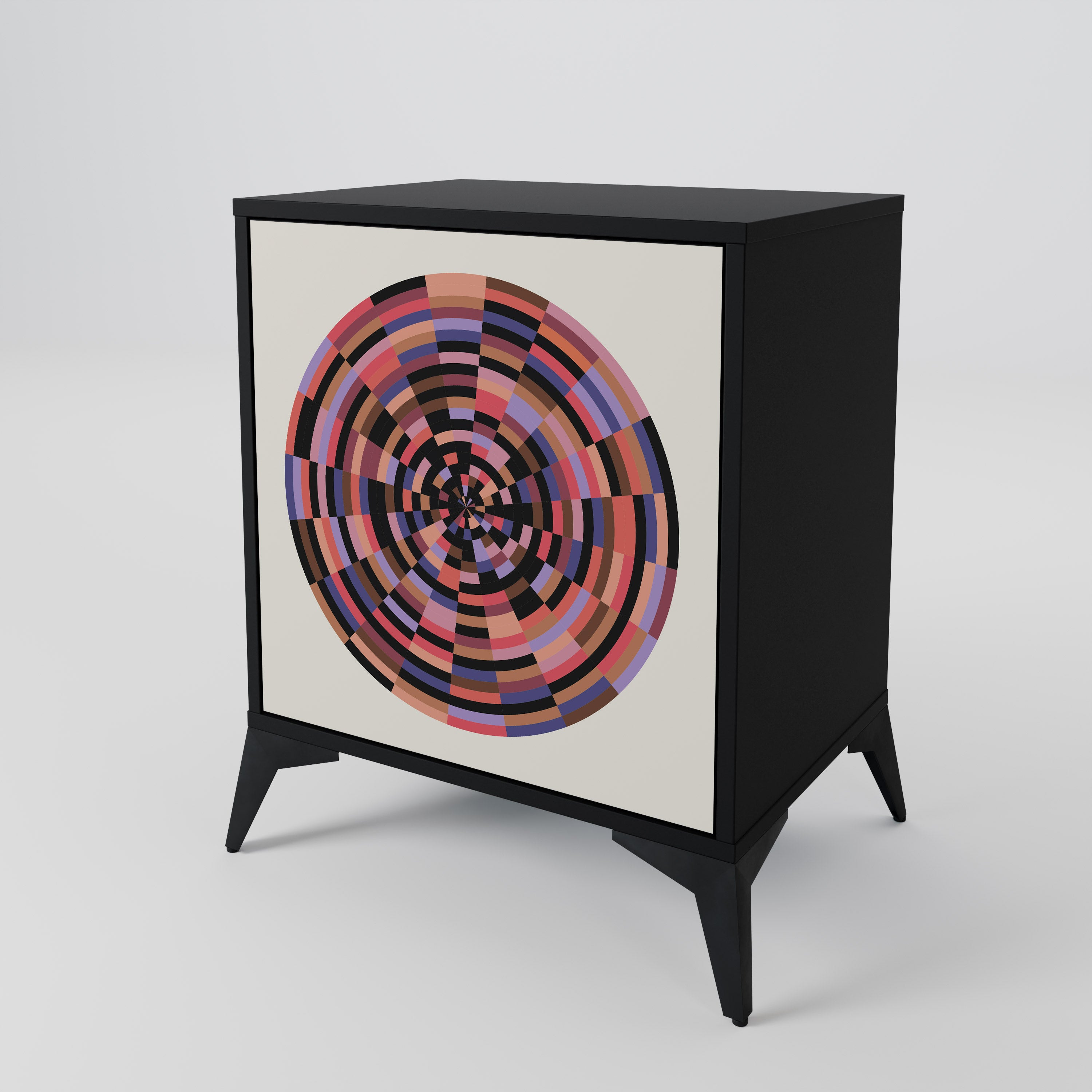 BROWN CIRCLES 1-Door Sideboard