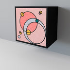 GOSSAMER ECHOES Aparador de 1 Porta em Acabamento Preto