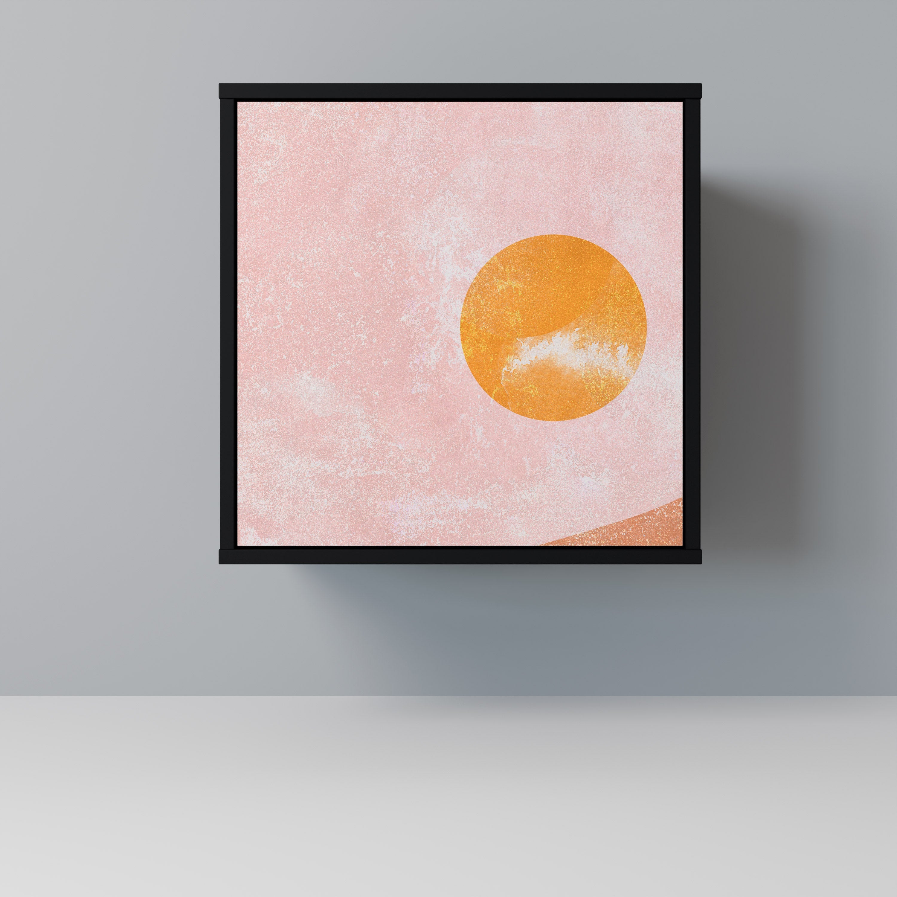 LUMINOUS SUNLIGHT Aparador de 1 Porta em Acabamento Preto