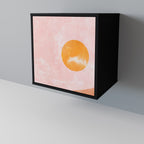 LUMINOUS SUNLIGHT Aparador de 1 Porta em Acabamento Preto