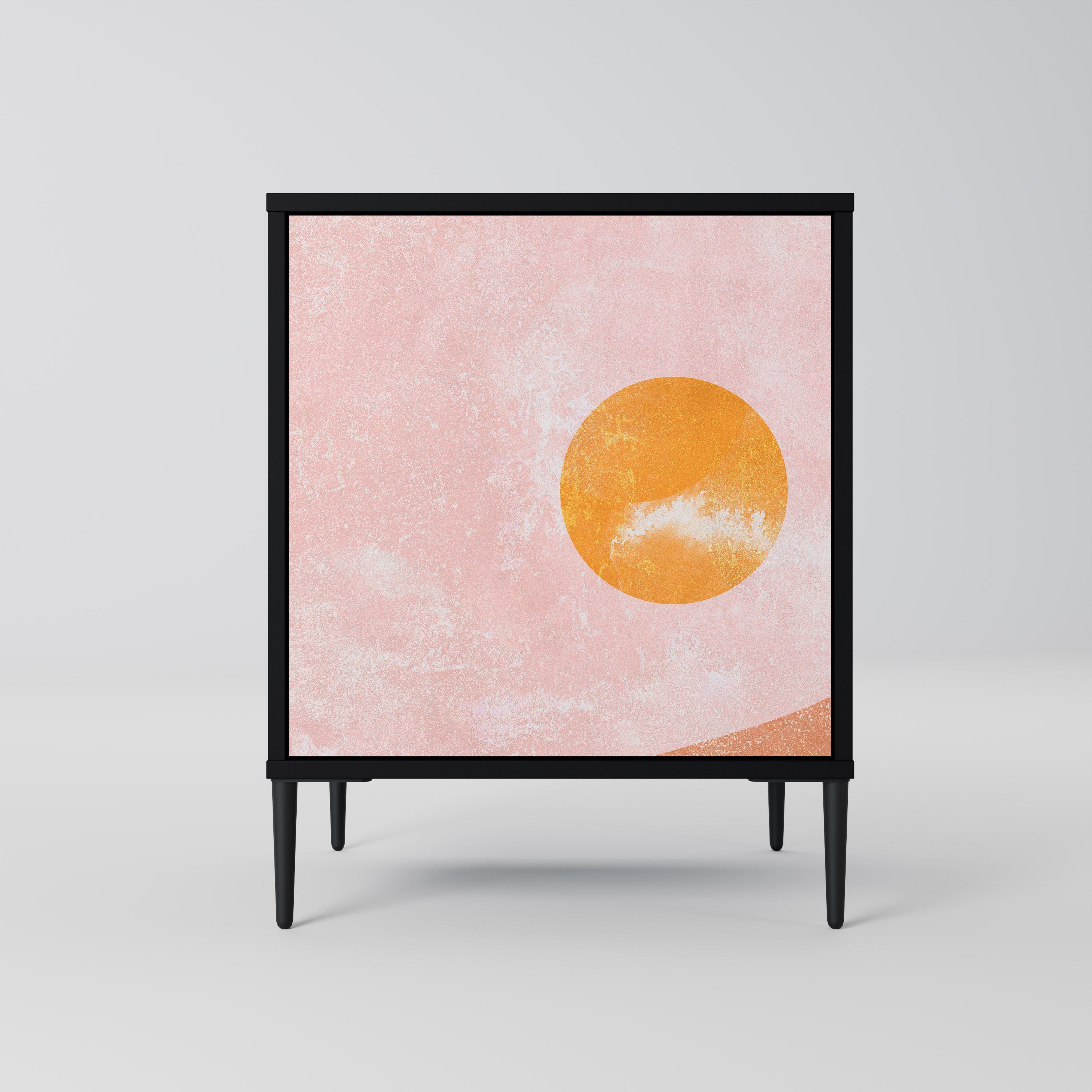 LUMINOUS SUNLIGHT Aparador de 1 Porta em Acabamento Preto