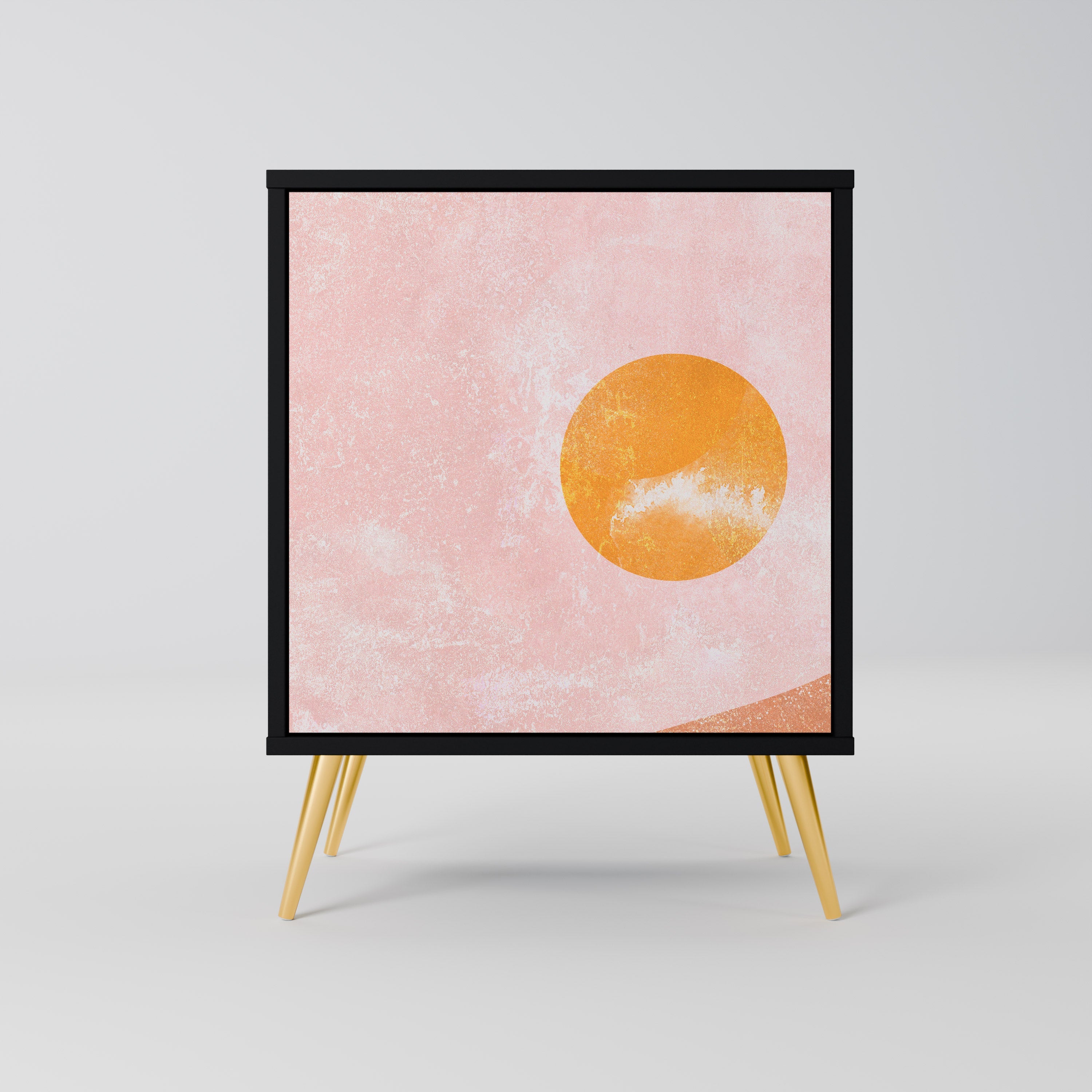 LUMINOUS SUNLIGHT Aparador de 1 Porta em Acabamento Preto