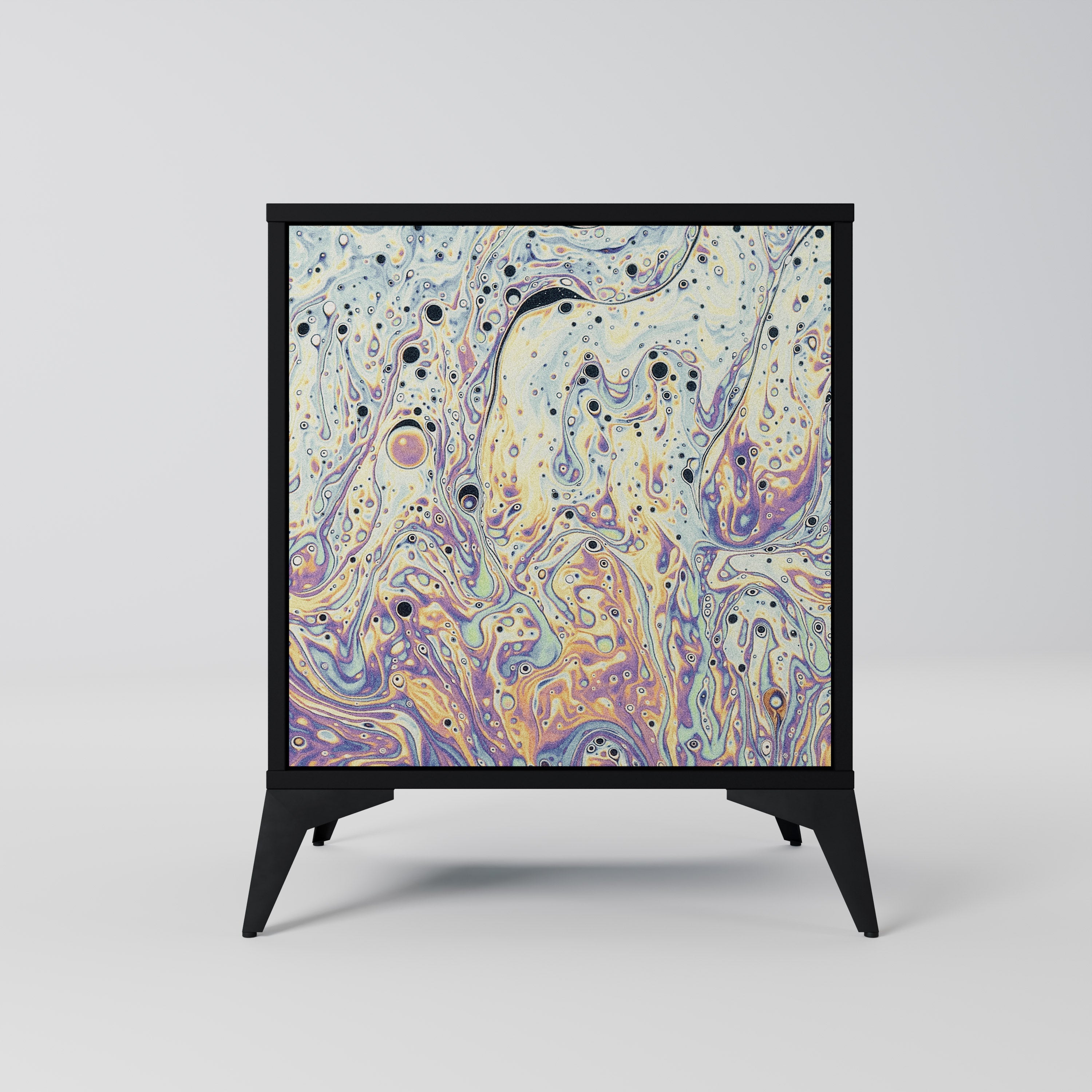 MOSAIC OF COLORS Aparador de 1 Porta em Acabamento Preto