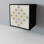 PATTERNED PRISM 1-Door Sideboard in Black Finish