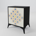 PATTERNED PRISM 1-Door Sideboard in Black Finish