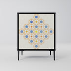 PATTERNED PRISM 1-Door Sideboard in Black Finish