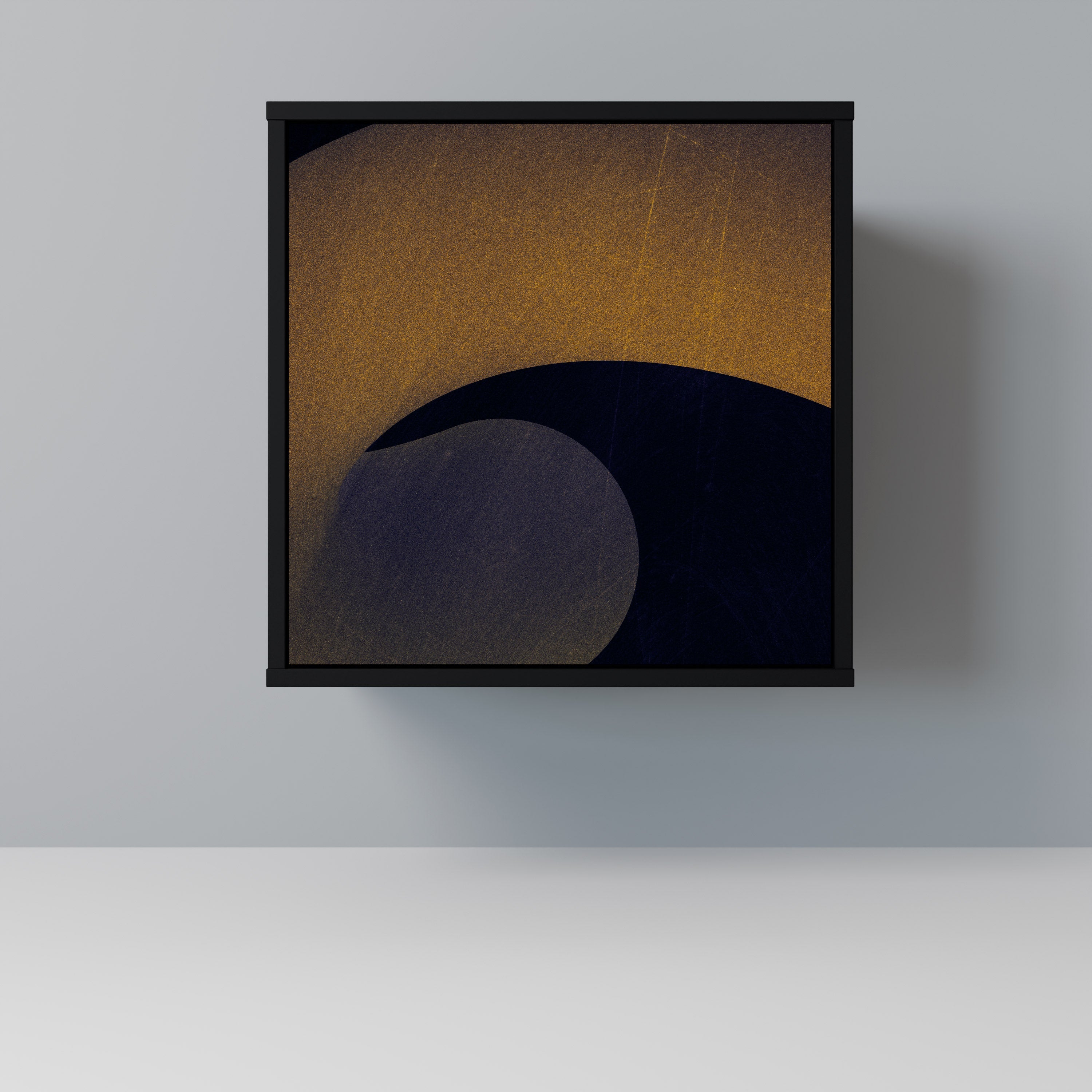 HOLLOW TIME Aparador de 1 Porta em Acabamento Preto