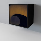 HOLLOW TIME Aparador de 1 Porta em Acabamento Preto