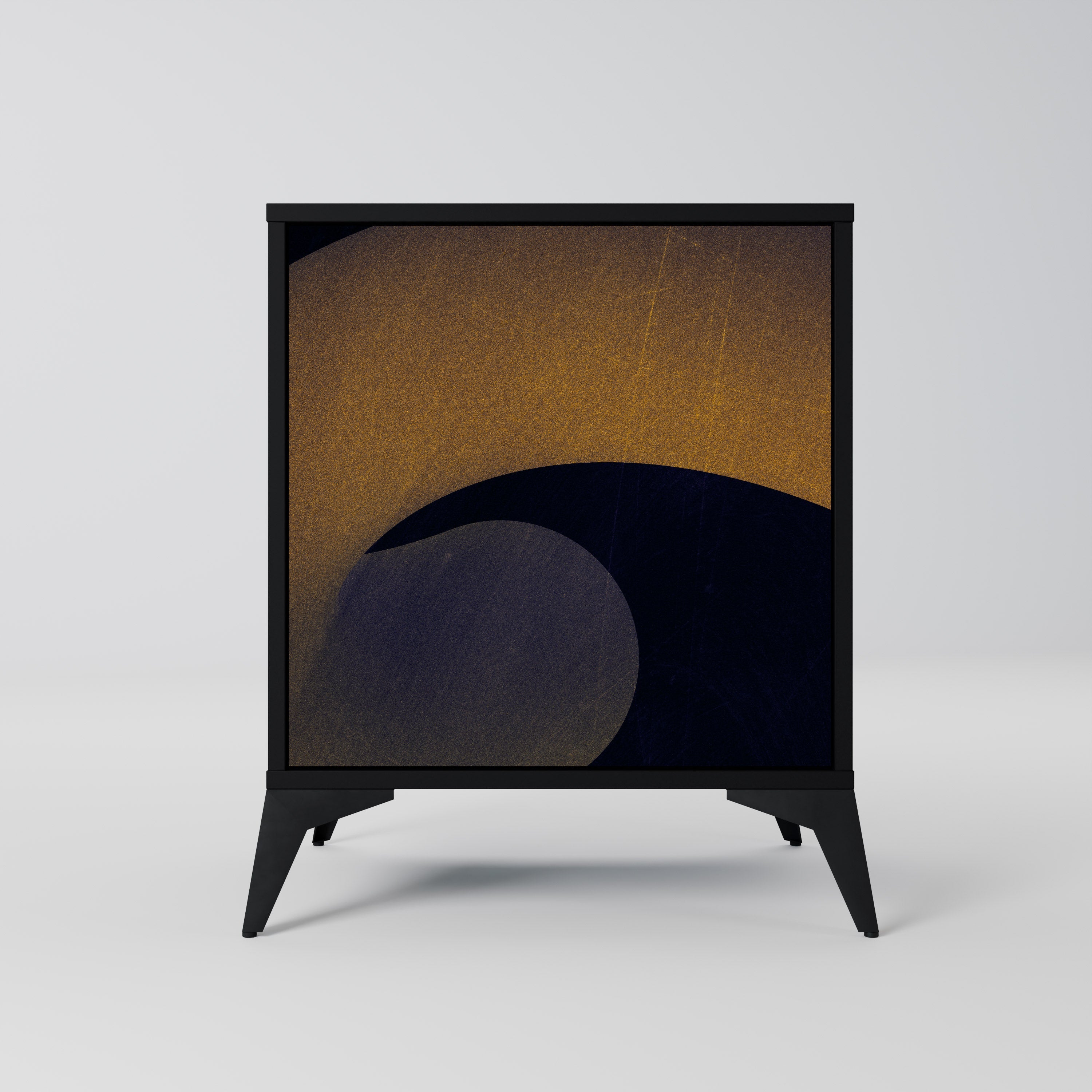 HOLLOW TIME Aparador de 1 Porta em Acabamento Preto