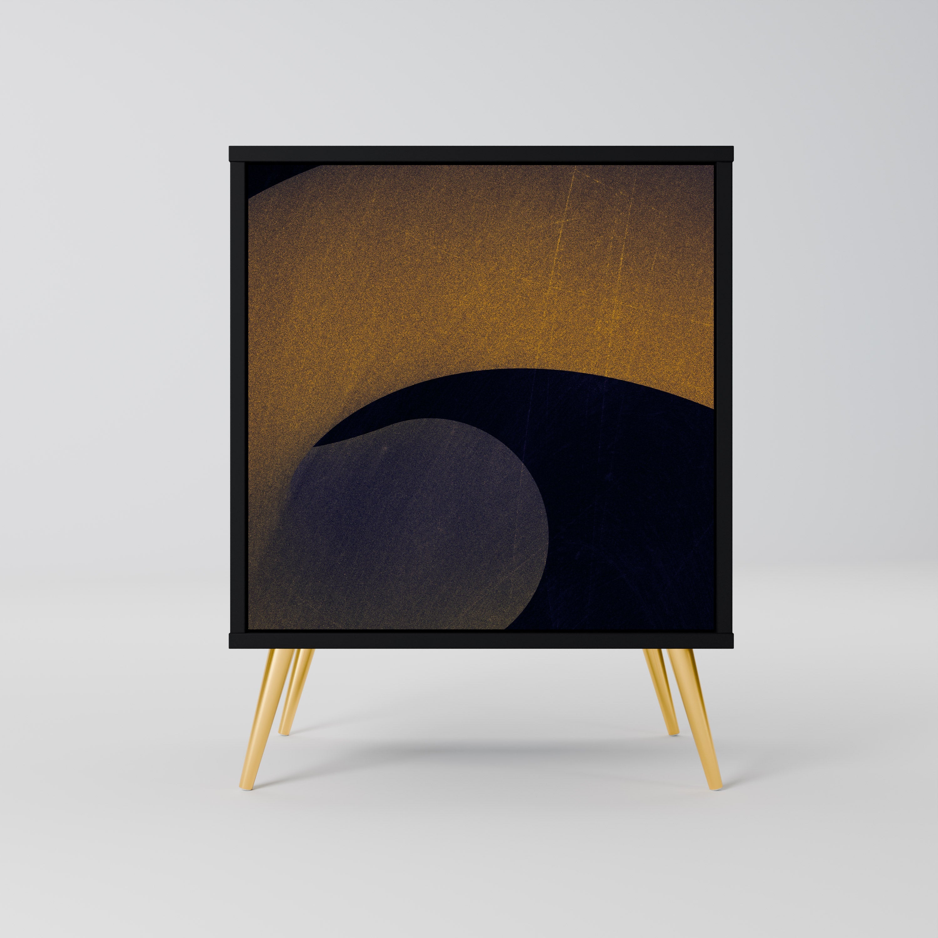 HOLLOW TIME Aparador de 1 Porta em Acabamento Preto