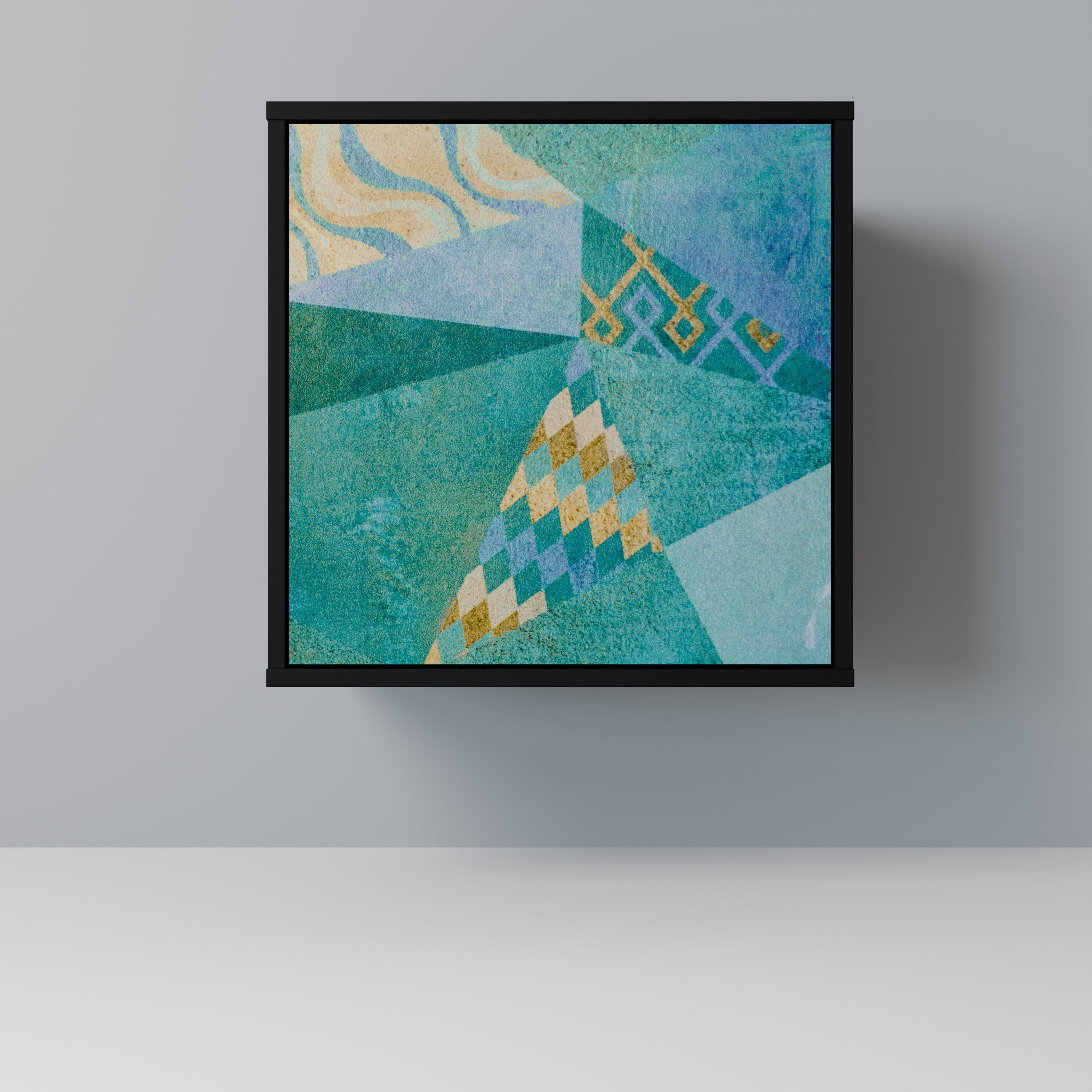 SPECTRUM SPLENDOR Aparador de 1 Porta em Acabamento Preto