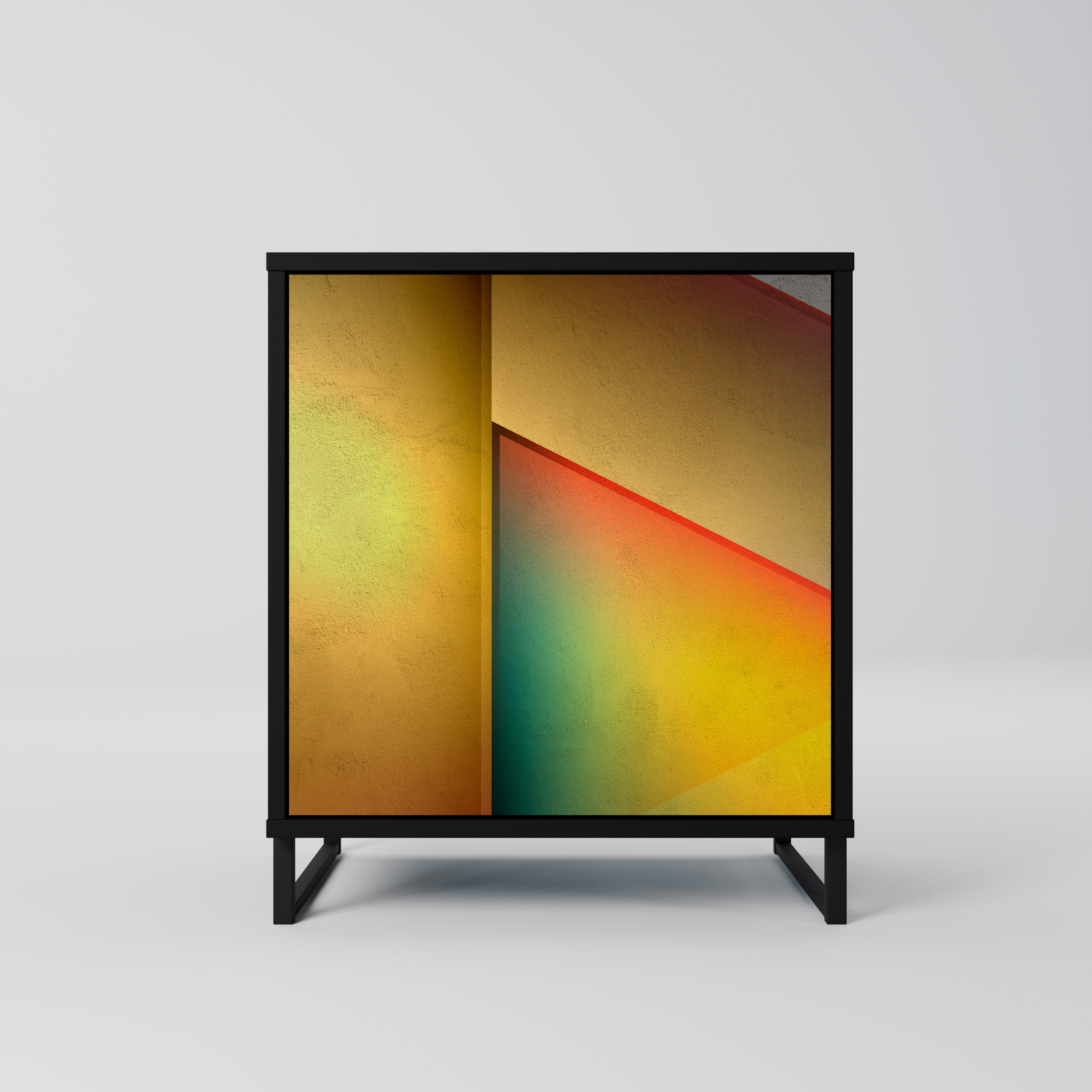 PIERCING SHARPNESS Aparador de 1 Porta em Acabamento Preto