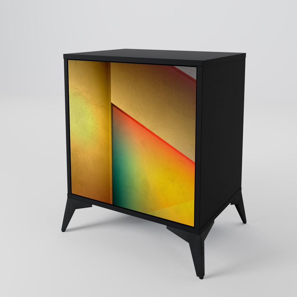 PIERCING SHARPNESS Aparador de 1 Porta em Acabamento Preto