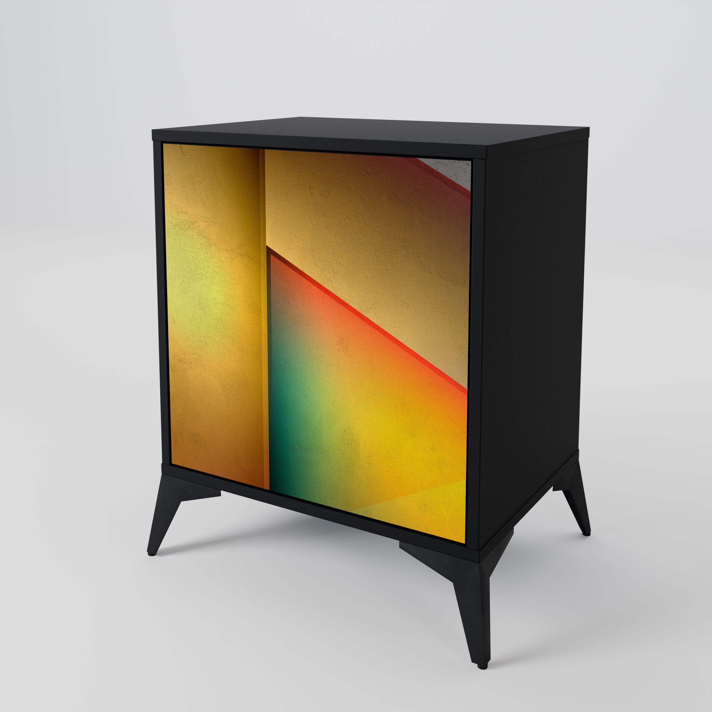 PIERCING SHARPNESS Aparador de 1 Porta em Acabamento Preto