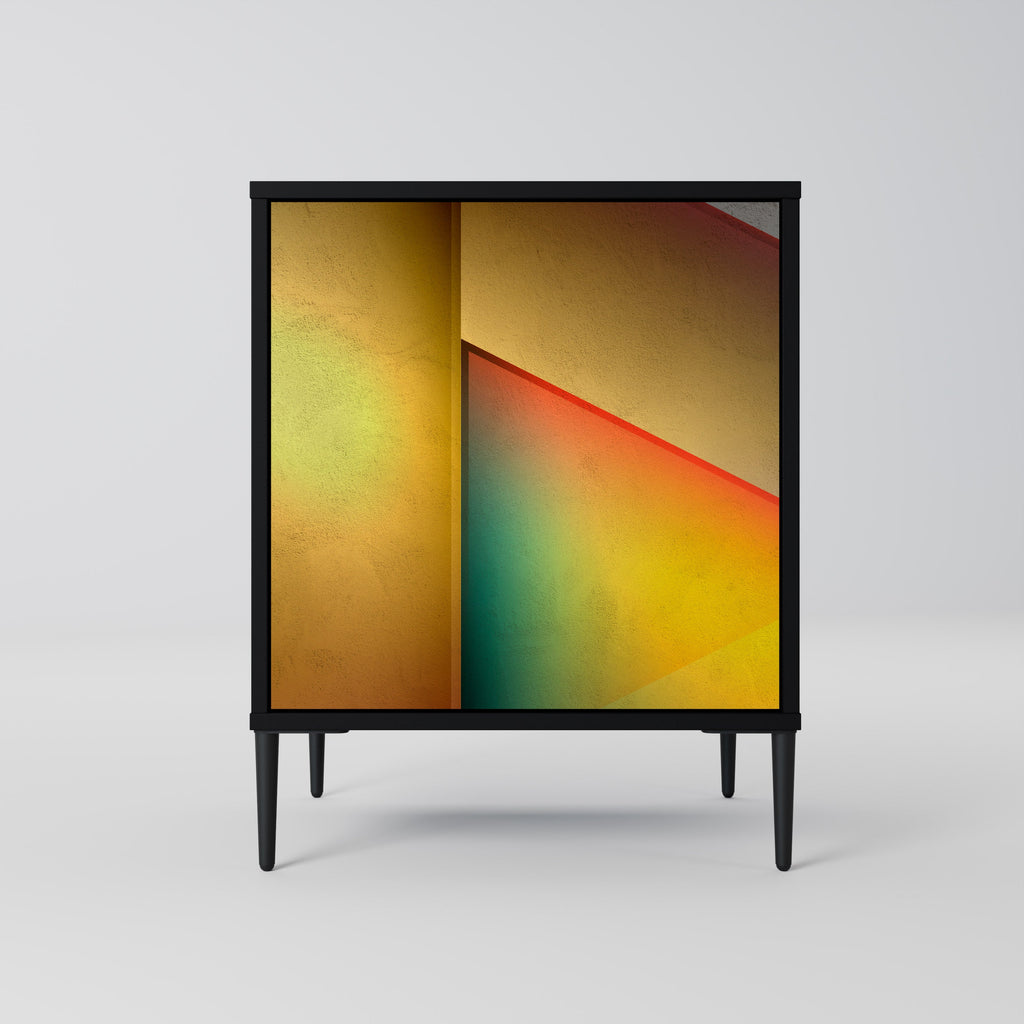 PIERCING SHARPNESS Aparador de 1 Porta em Acabamento Preto